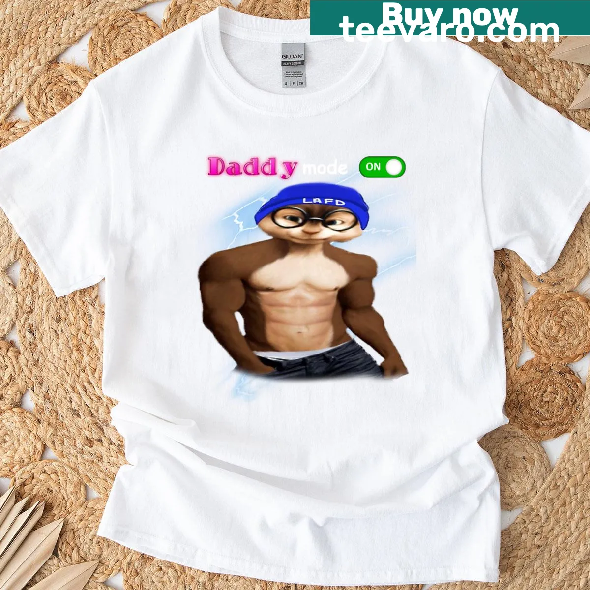 Funny Daddy Mode On graphic t-shirt — on a men's t-shirt