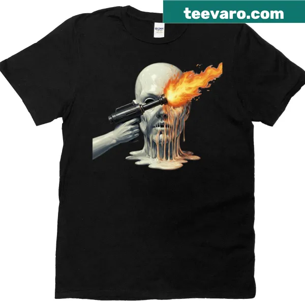 Graphic tee with 'Desire To Burn Away' text