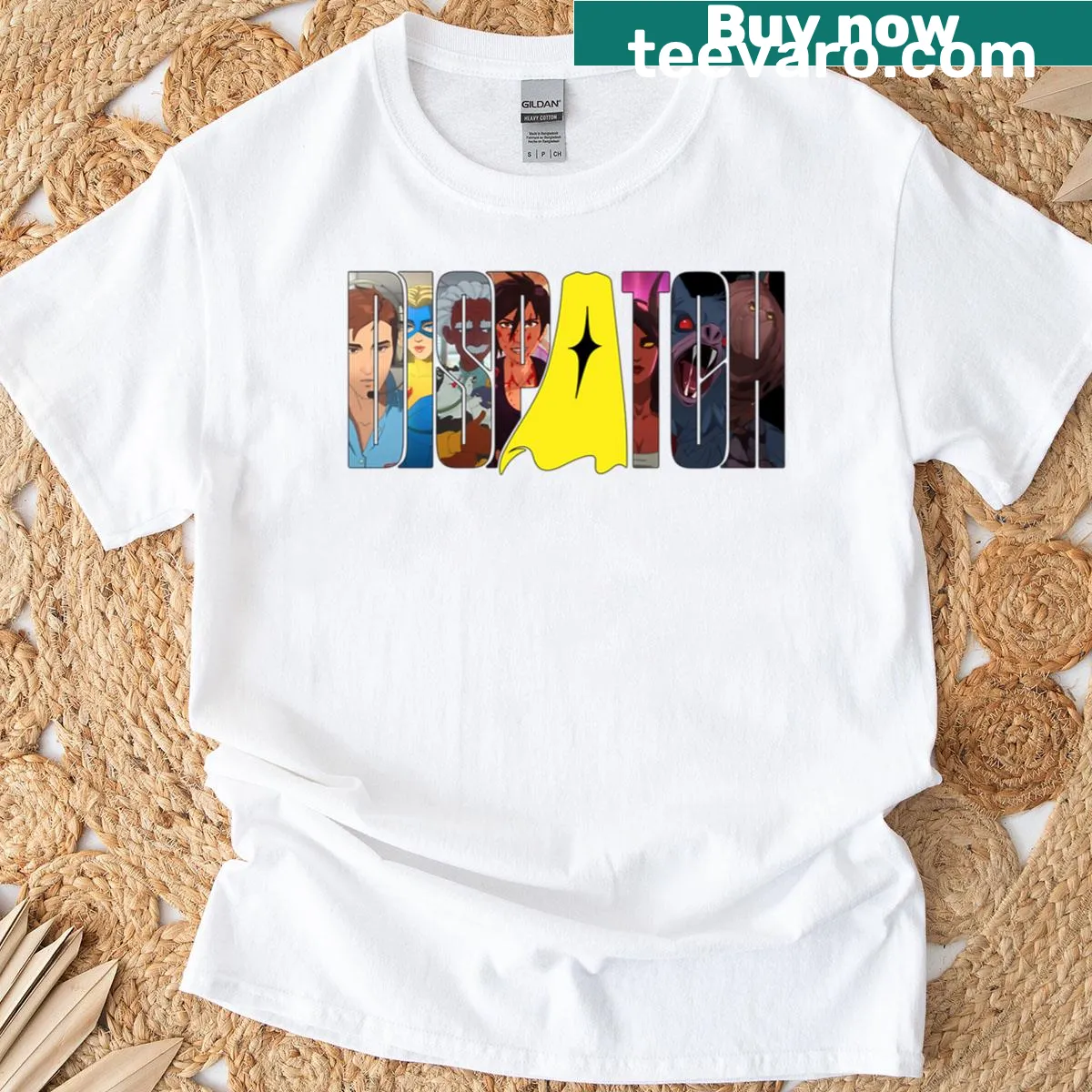 Dispatch Game 2025 T-shirt with bold typography — on a men's t-shirt