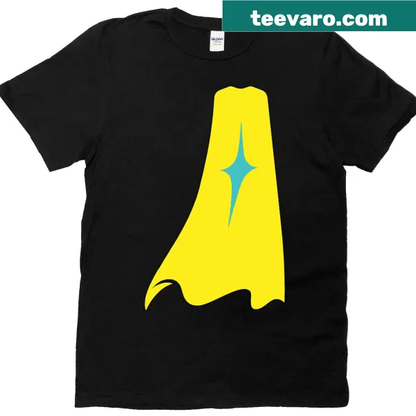 Dispatch Game Cape logo graphic on a humorous t-shirt