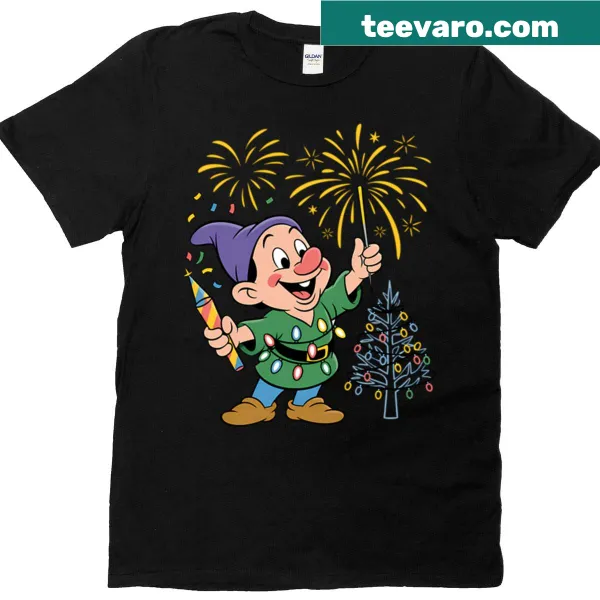 Charming Christmas t-shirt featuring Dopey from Snow White