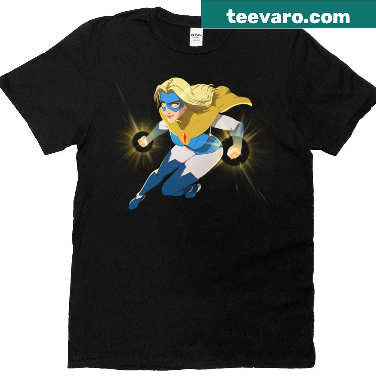 Illustration of a blonde blazer on a stylish t-shirt — on a men's t-shirt