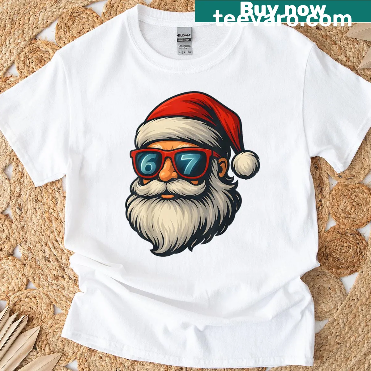Funny Santa meme graphic on a kids' Christmas T-shirt — on a men's t-shirt