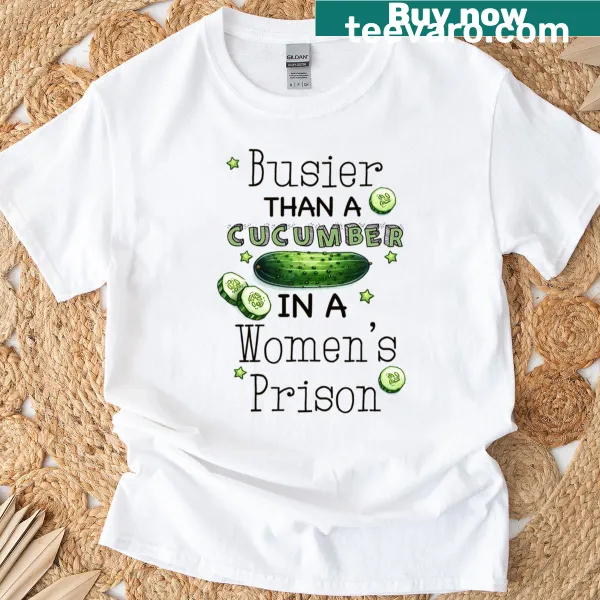 Funny saying about cucumbers on a humorous T-shirt