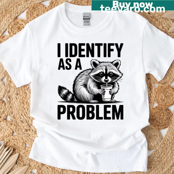 Funny raccoon-themed t-shirt with humorous graphic