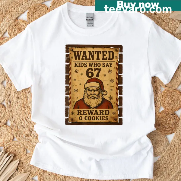 Kids t-shirt with funny Santa and naughty list design