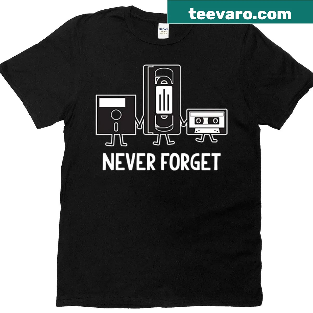 Science-themed T-shirt with humorous text for parents — on a men's t-shirt