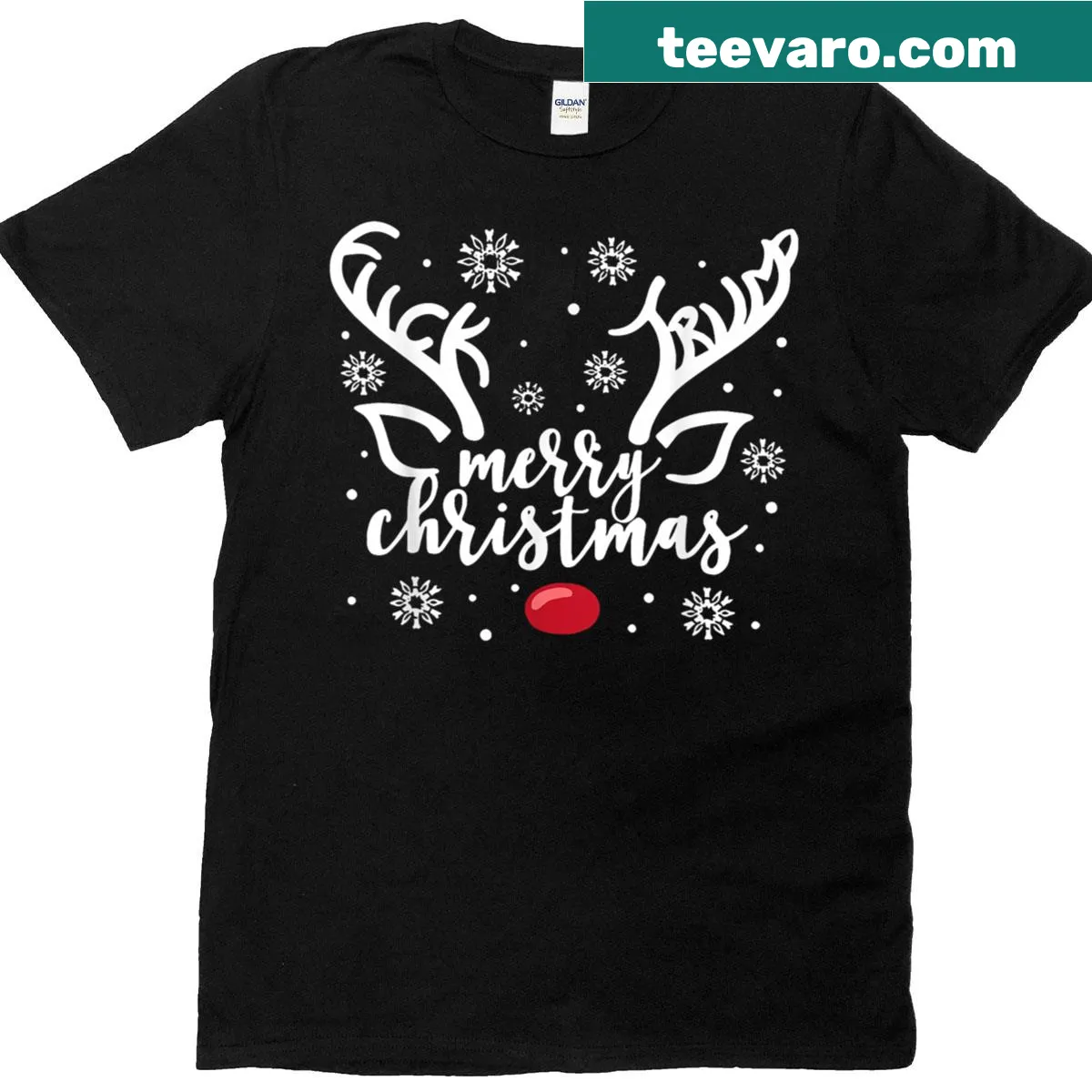 Reindeer design t-shirt with a hidden message — on a men's t-shirt