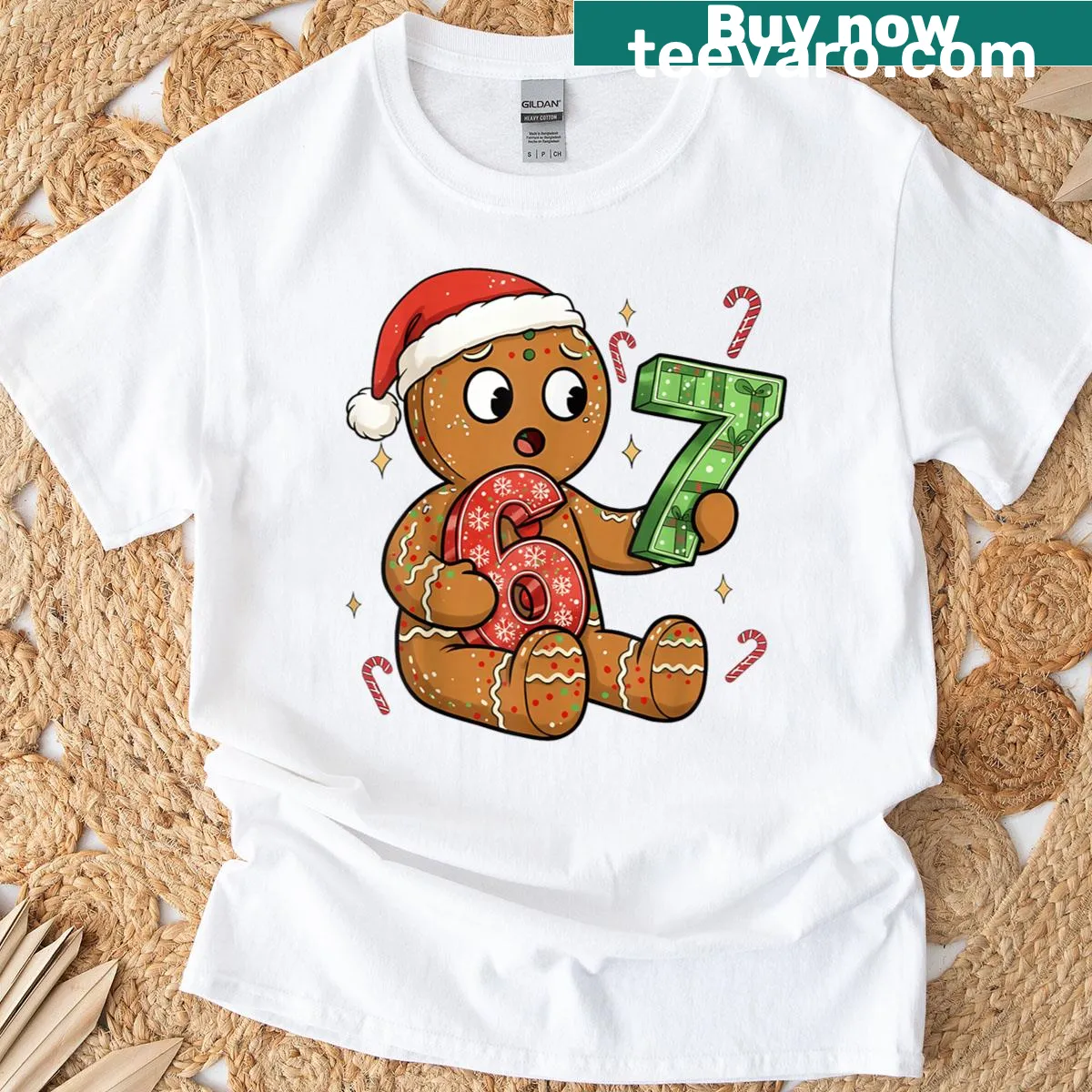 Funny gingerbread meme graphic on a kids Christmas t-shirt — on a men's t-shirt