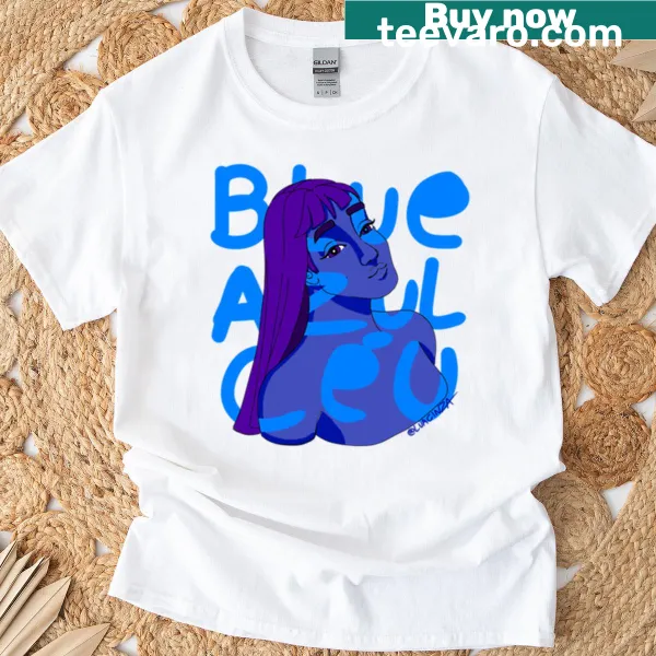 Artistic T-shirt featuring a girl with a creative design