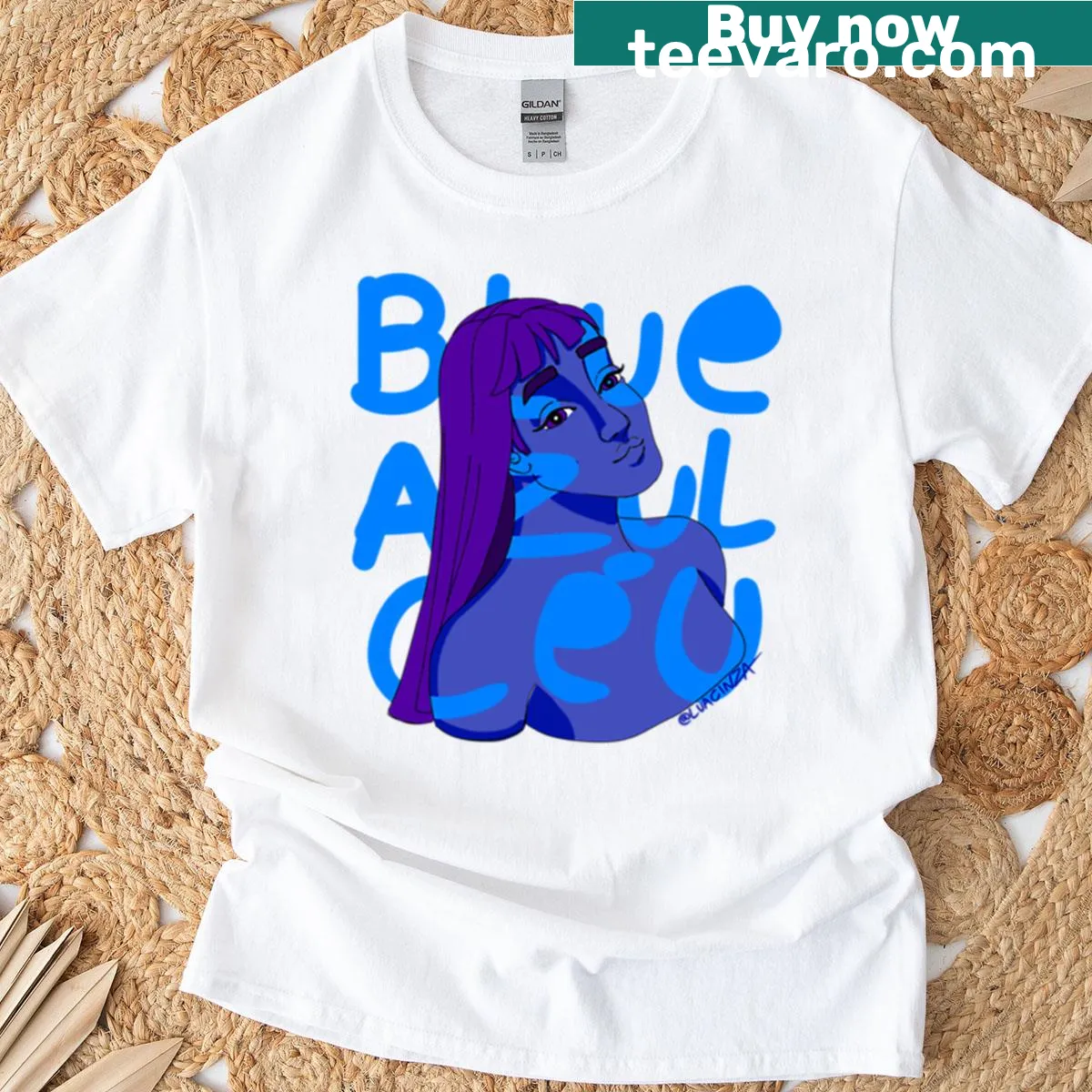Artistic T-shirt featuring a girl with a creative design — on a men's t-shirt