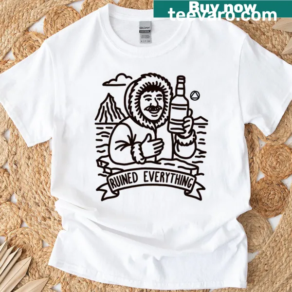 T-shirt featuring a realistic depiction of the Greenland Ice Cap