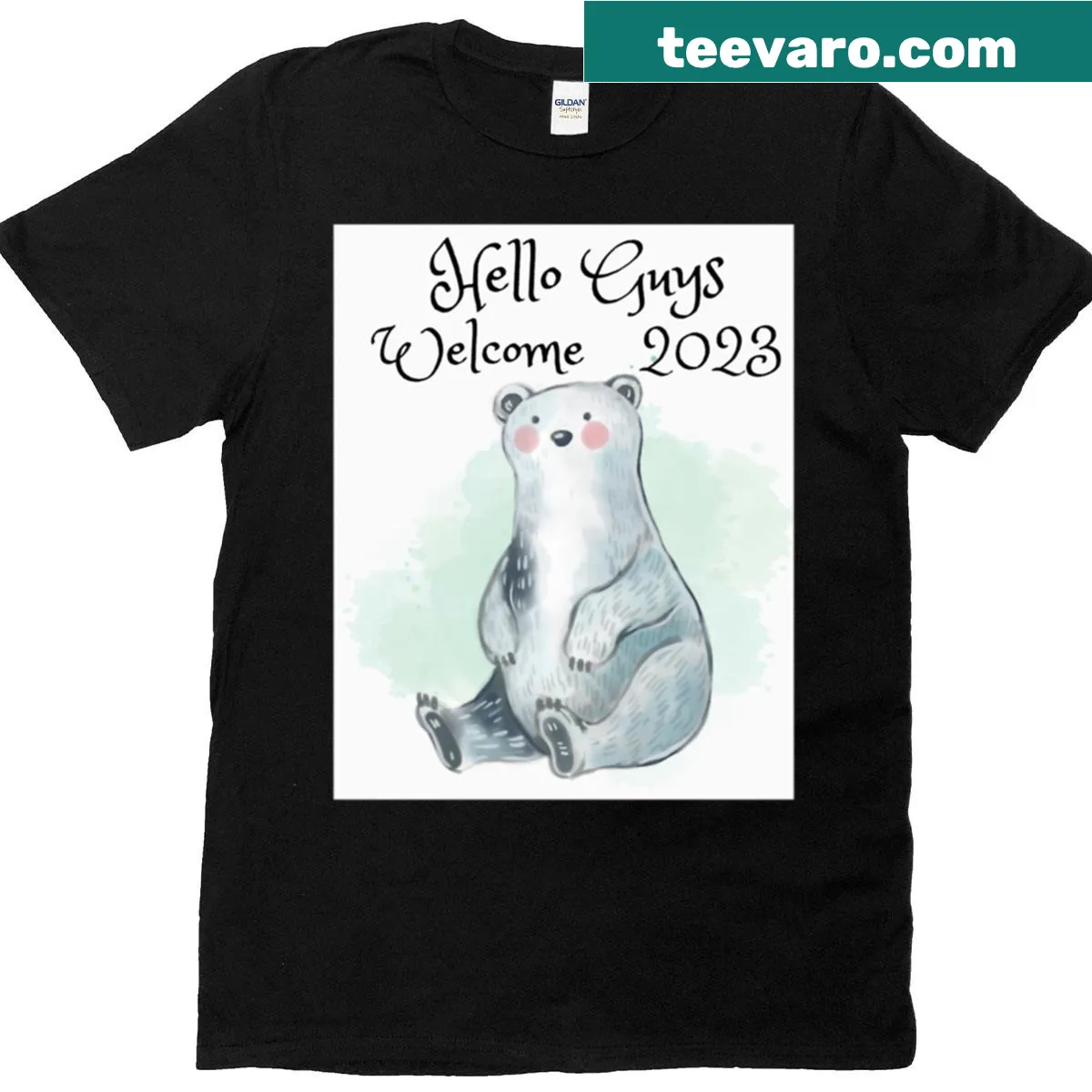 Inspirational New Year 2023 T-shirt with 'Uva Strong' text — on a men's t-shirt