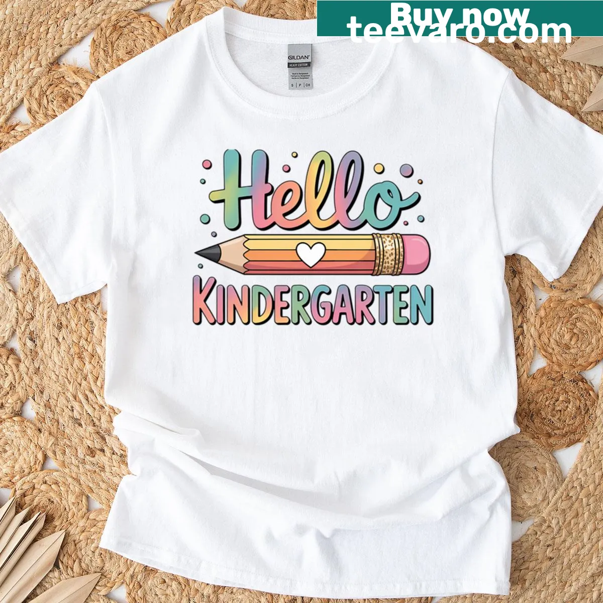 Pastel pencil design for kindergarten teachers t-shirt — on a men's t-shirt