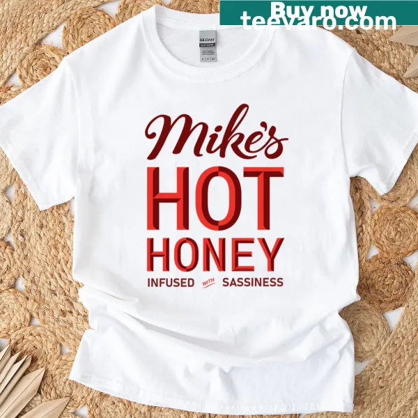 Playful T-shirt featuring a design about hot honey