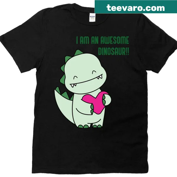 Cute dinosaur t-shirt for kids with playful design