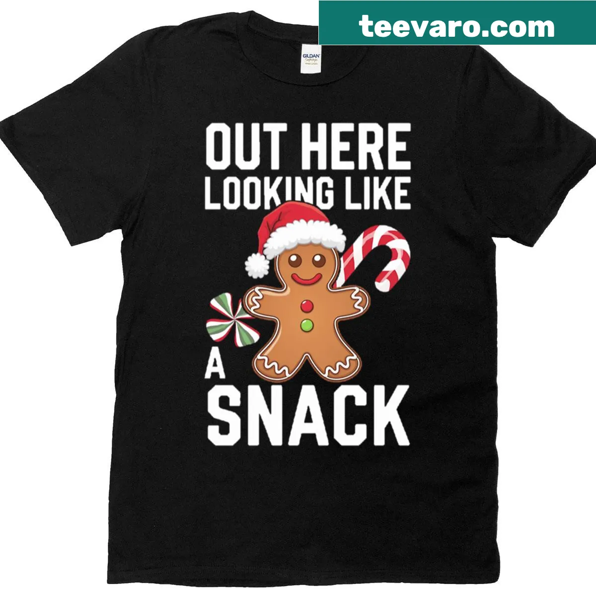 Oversized shirt with cheeky inappropriate Christmas text — on a men's t-shirt