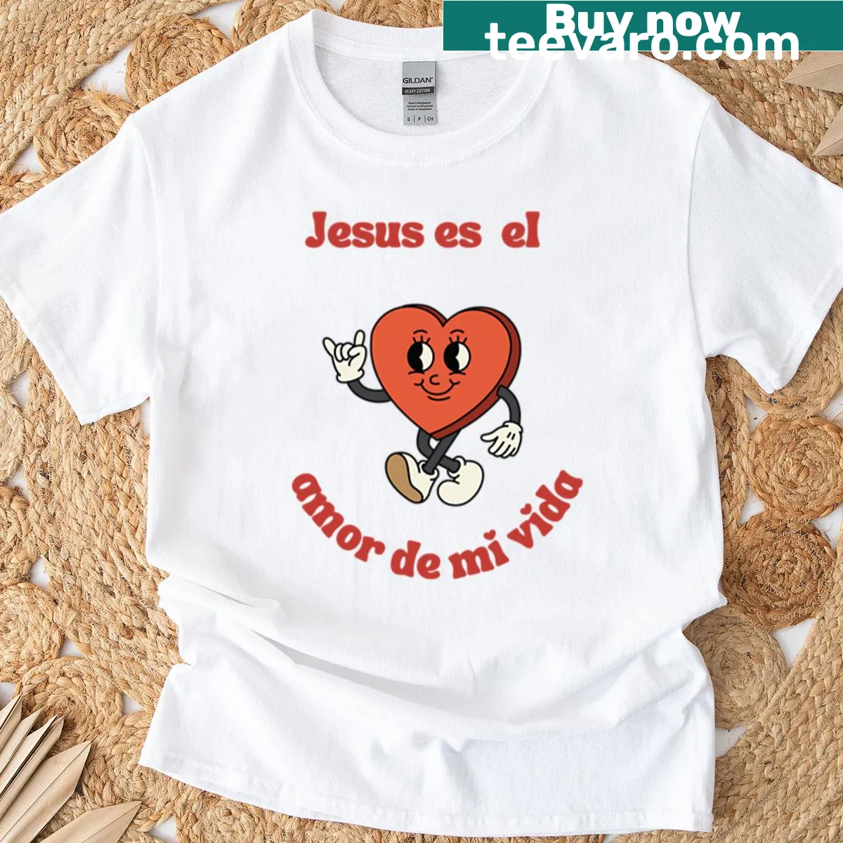 T-shirt with text expressing love for Jesus — on a men's t-shirt