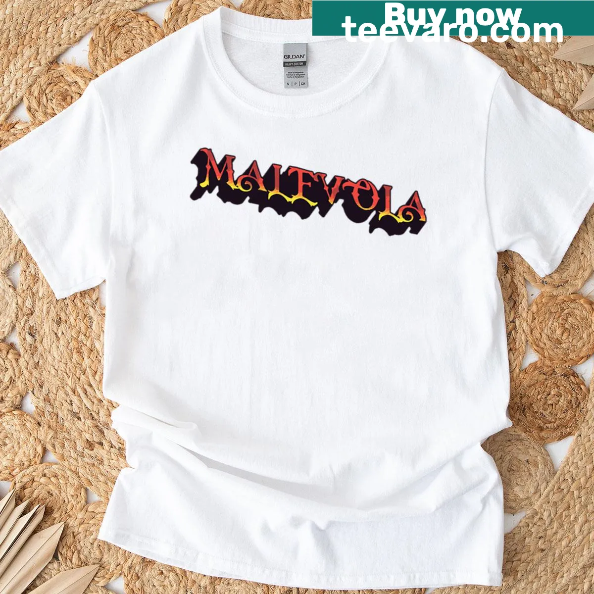 Illustrated t-shirt inspired by Dispatch Game featuring Malevola — on a men's t-shirt