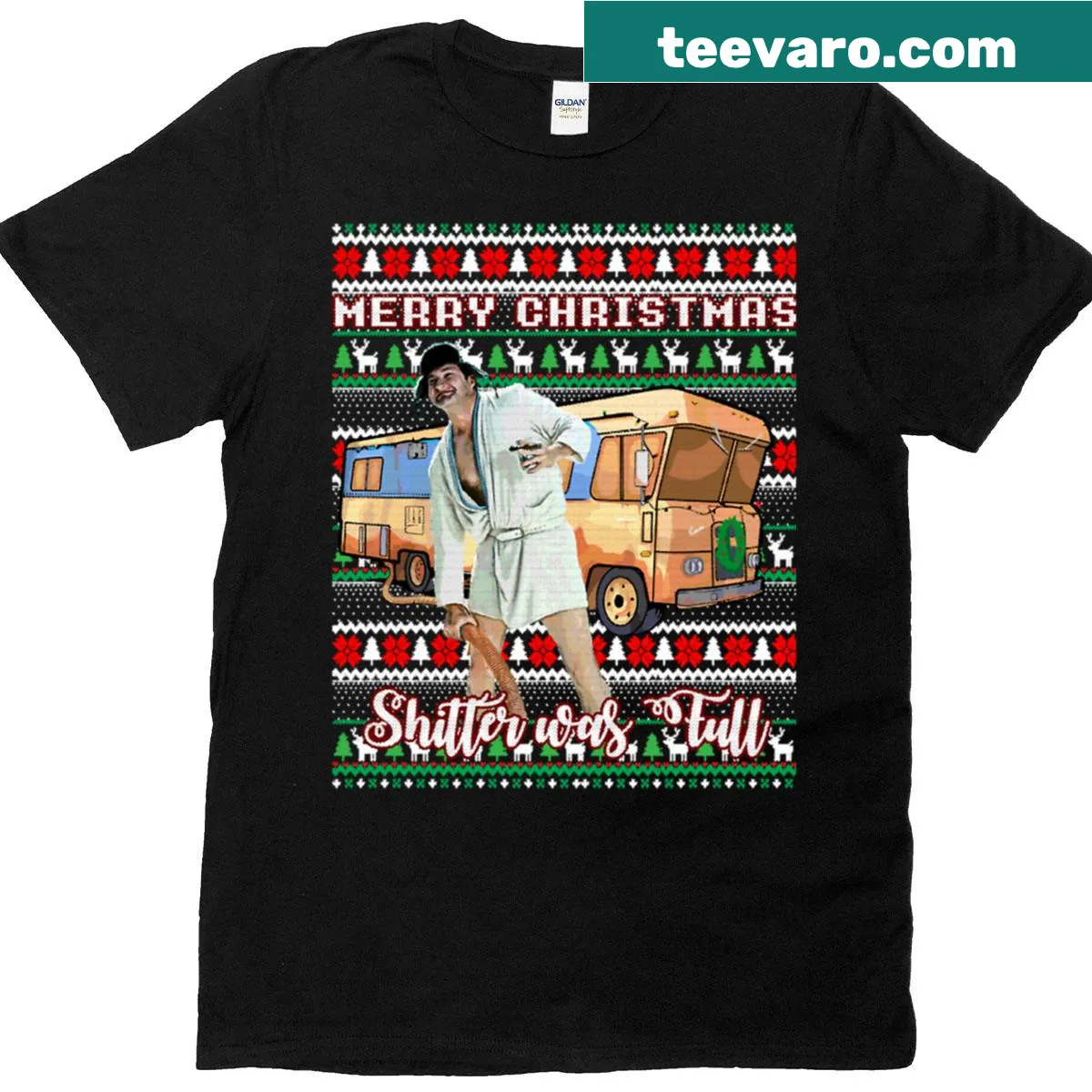 Fun T-shirt featuring Cousin Eddie from classic films, great for movie enthusiasts. — on a men's t-shirt