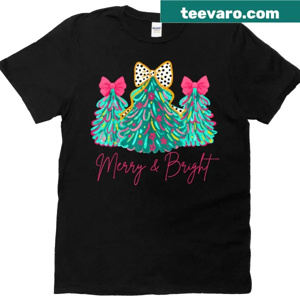 Cute Christmas tree graphic on a festive holiday T-shirt