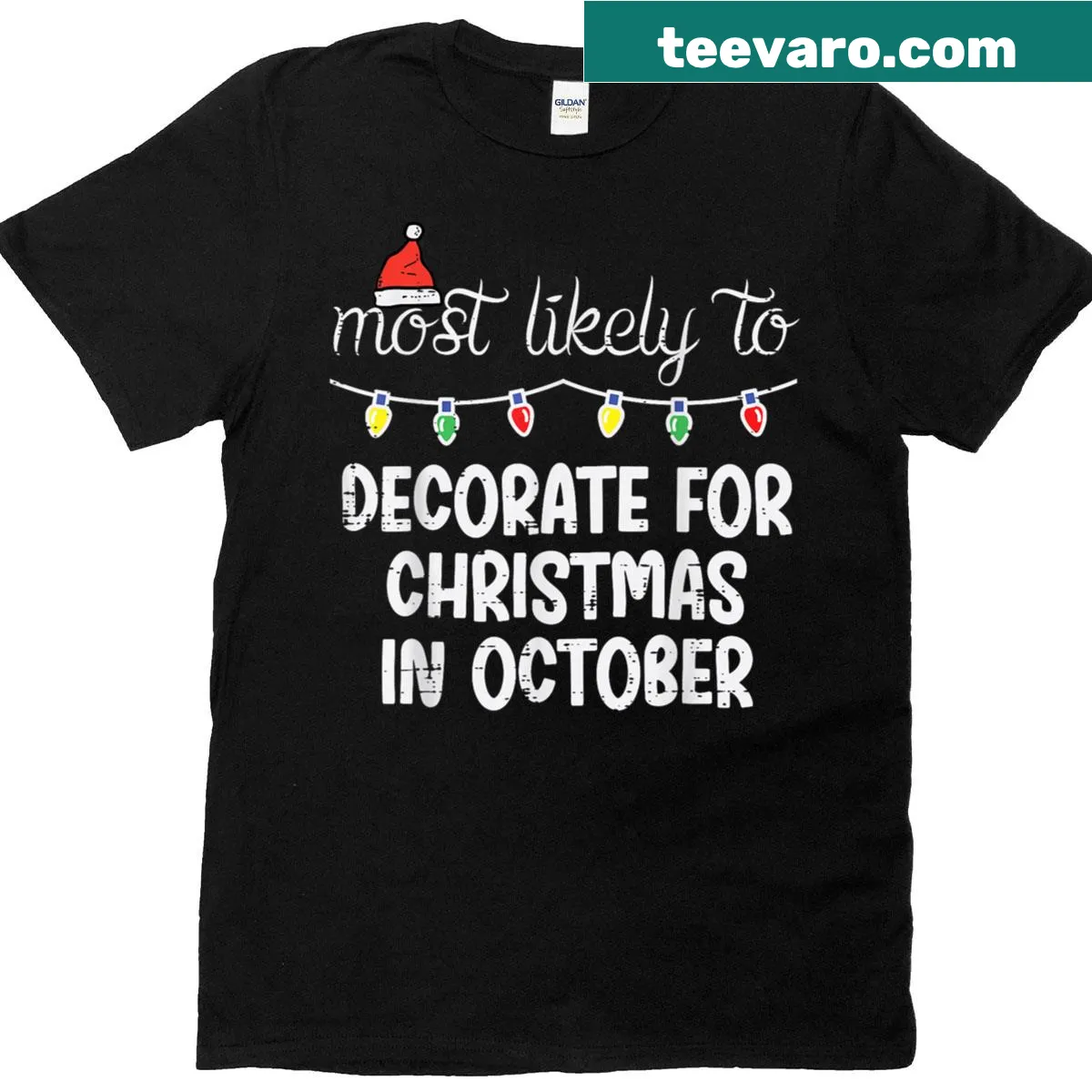 Playful Christmas decoration illustration on a women's T-shirt — on a men's t-shirt
