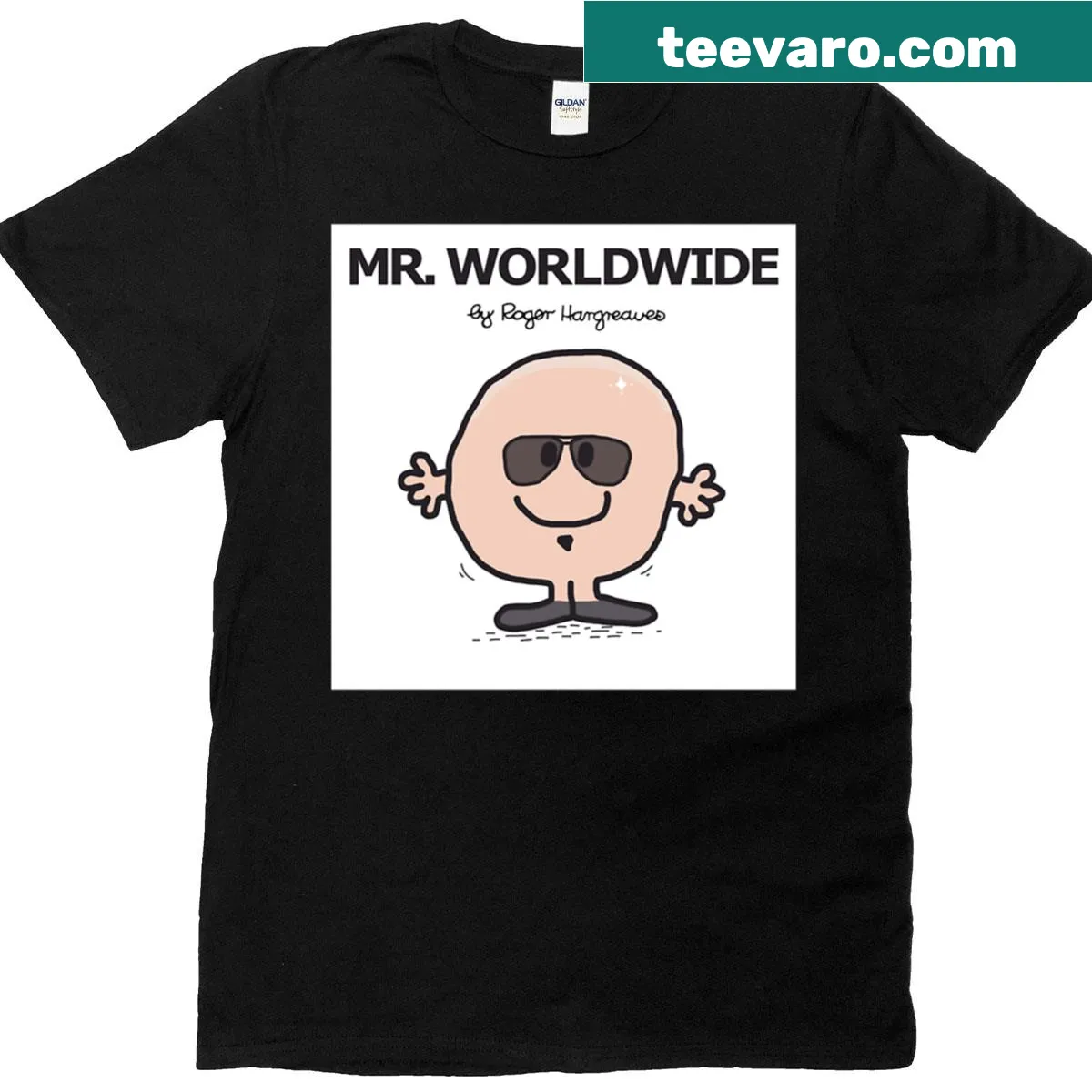 Mr Worldwide Pitbull typography t-shirt — on a men's t-shirt