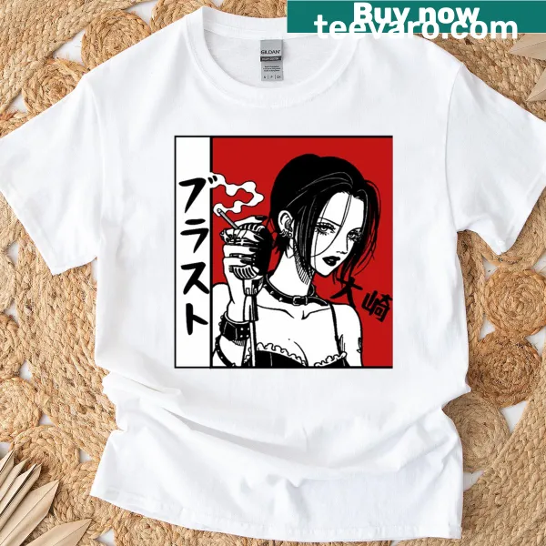 Anime-inspired T-shirt featuring Nana Osaki and Nana Komatsu illustrations