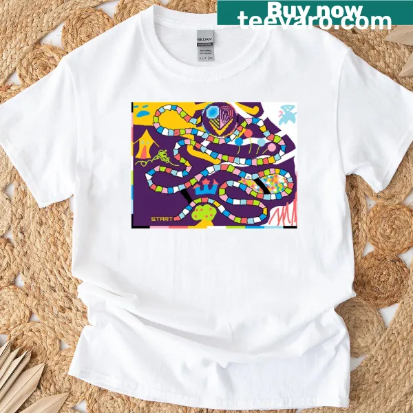 Minimalistic typography design of 'Oly Land' on a t-shirt