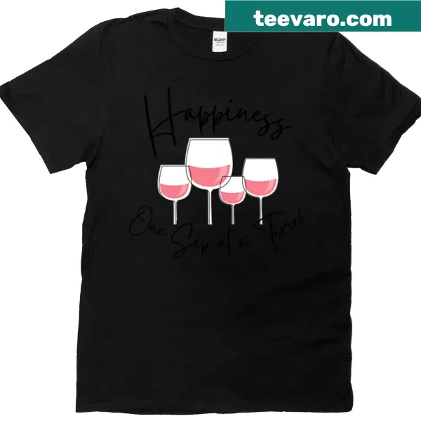 T-shirt with the phrase 'One Sip At A Time' promoting a relaxed lifestyle