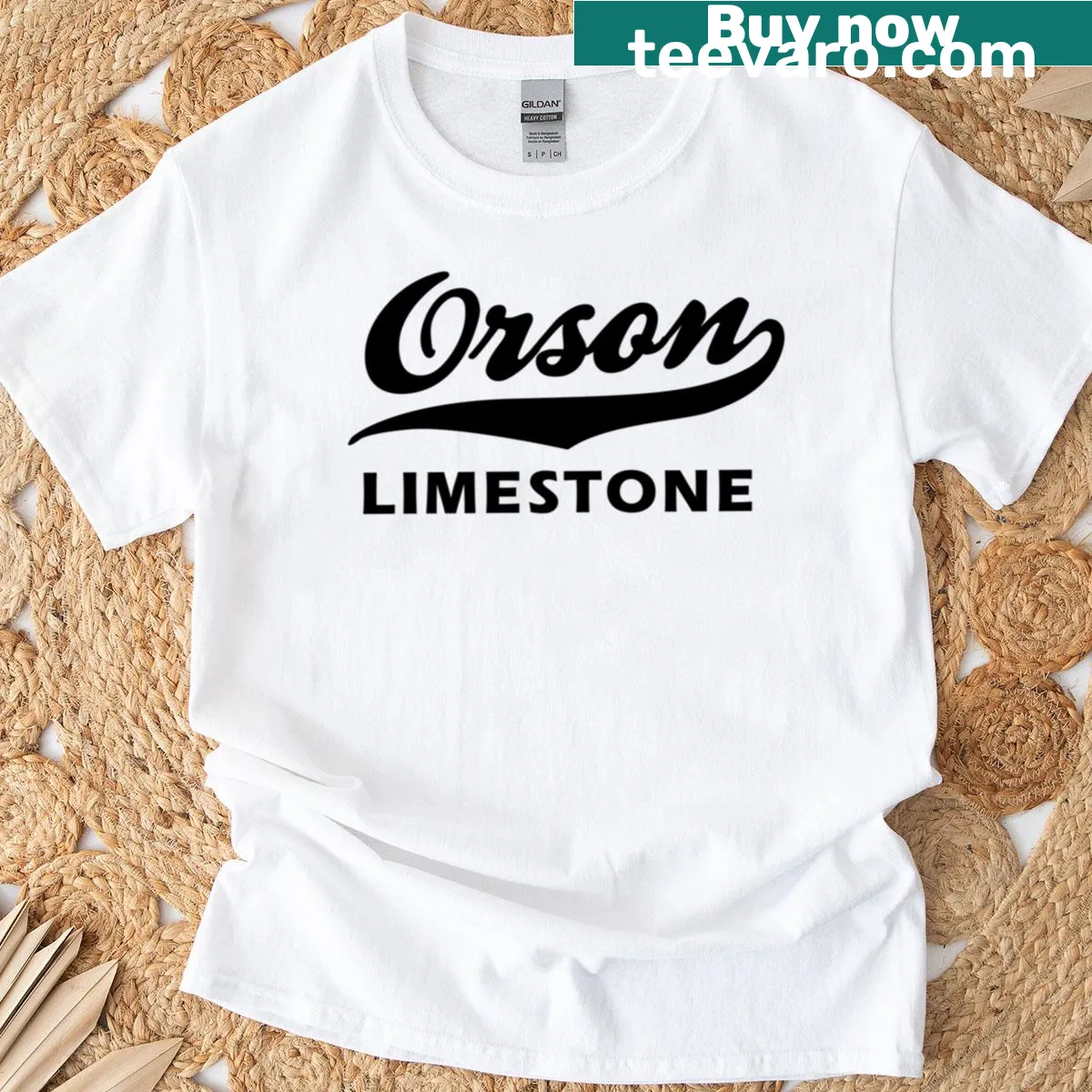 Minimalist design with the word 'Orson' in modern typography — on a men's t-shirt