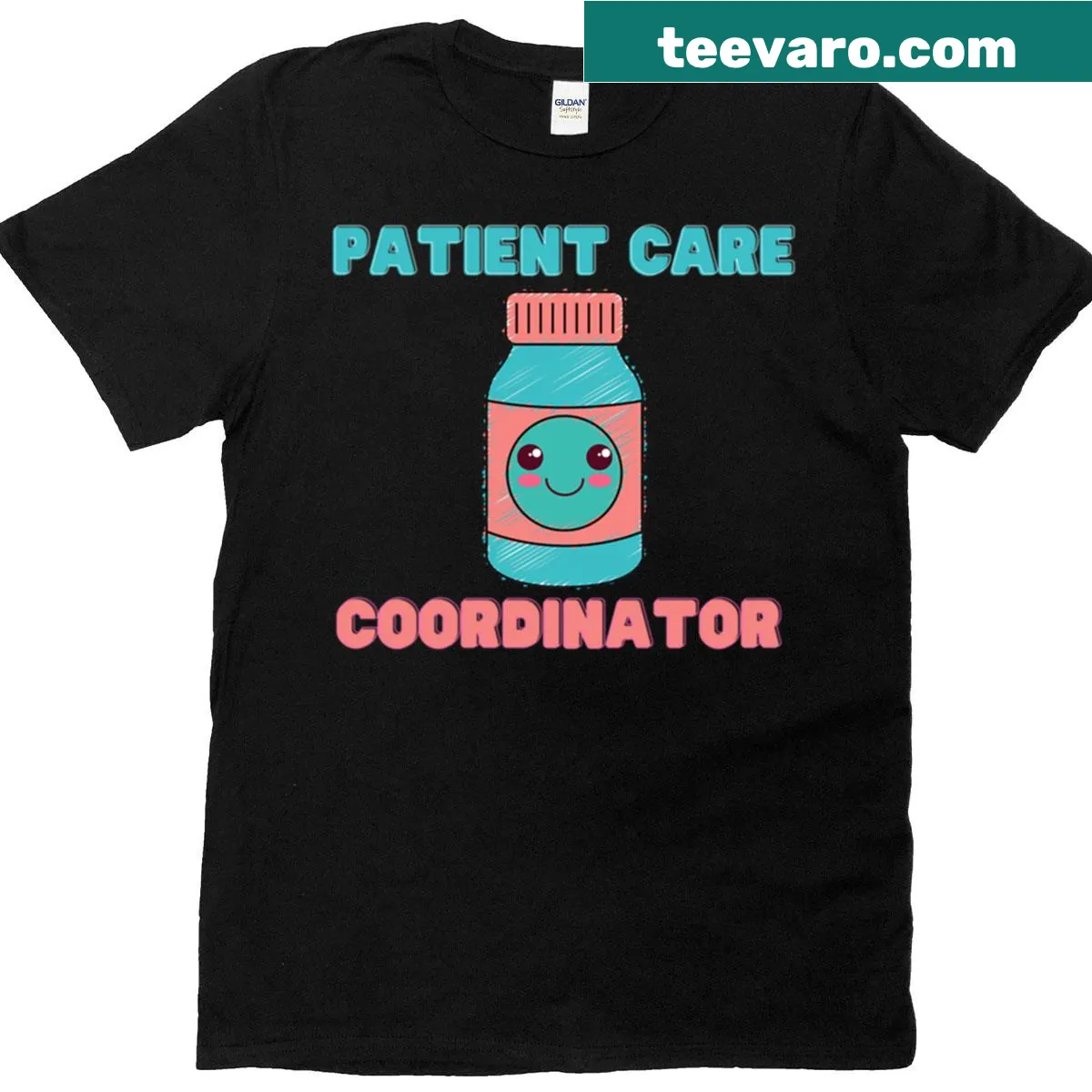 Cute illustrated Patient Care Coordinator t-shirt design — on a men's t-shirt
