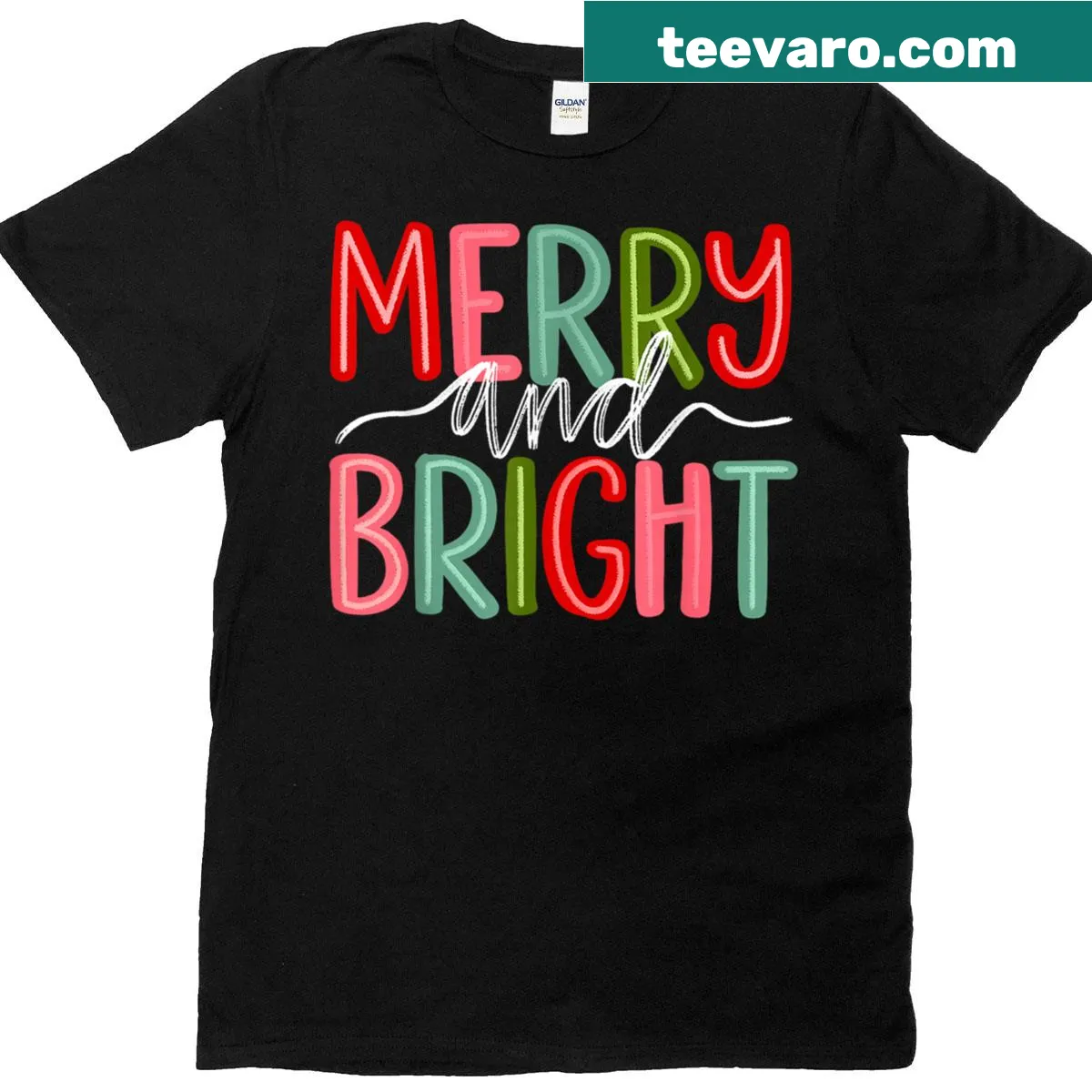 Retro Christmas-themed family pajama t-shirt — on a men's t-shirt