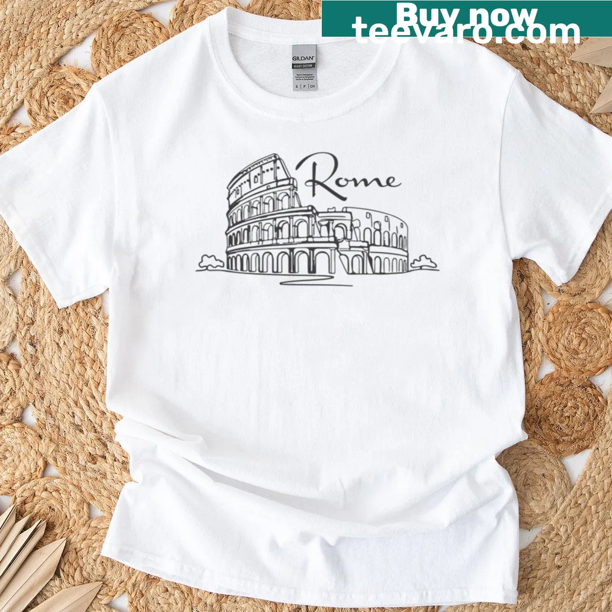 Illustration of Rome's architecture representing the Eternal City — on a men's t-shirt