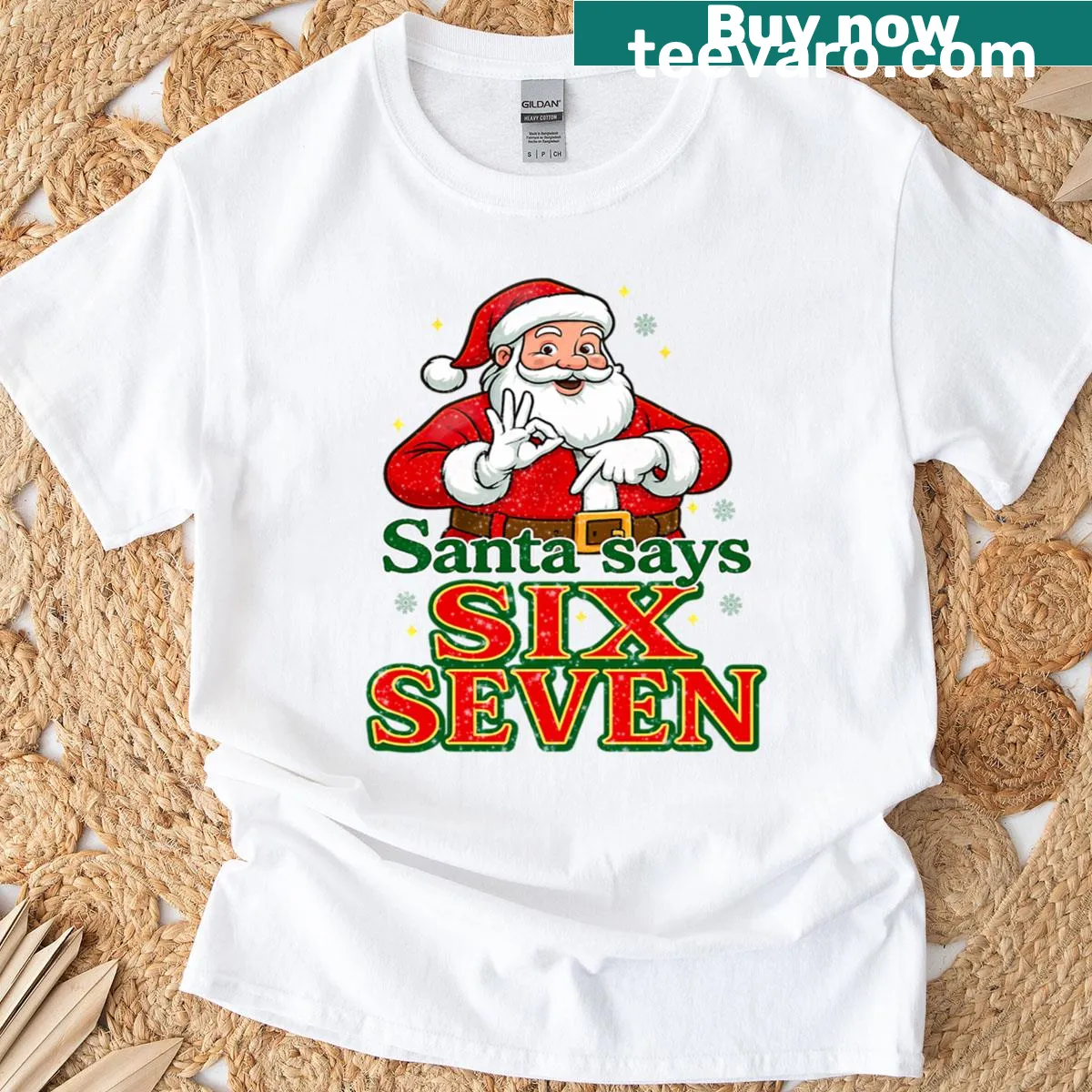 Funny T-shirt for kids with Santa and birthday theme — on a men's t-shirt