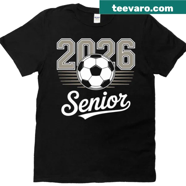 Soccer Mom T-shirt with proud graduation design for Class of 2026