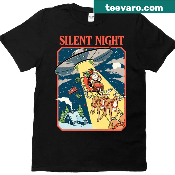 Funny t-shirt featuring 'Silent Night' text