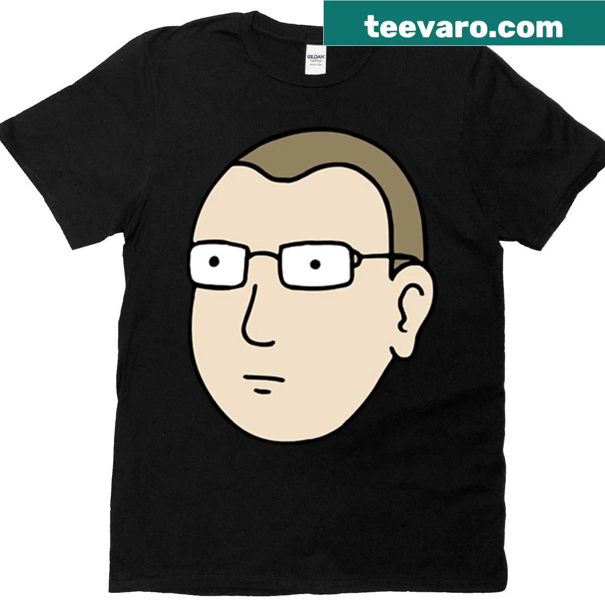 Cartoon T-shirt featuring Smiling Friends characters — on a men's t-shirt