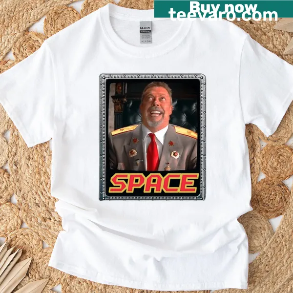 Oversized T-shirt featuring a Tim Curry meme design