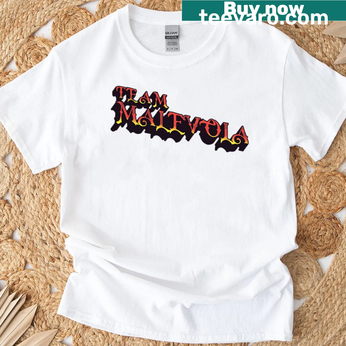 Dynamic Team Malevola Dispatch Game T-shirt design — on a men's t-shirt