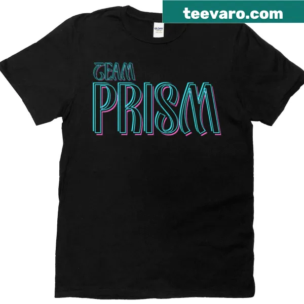 Team Prism game T-shirt with badge style design