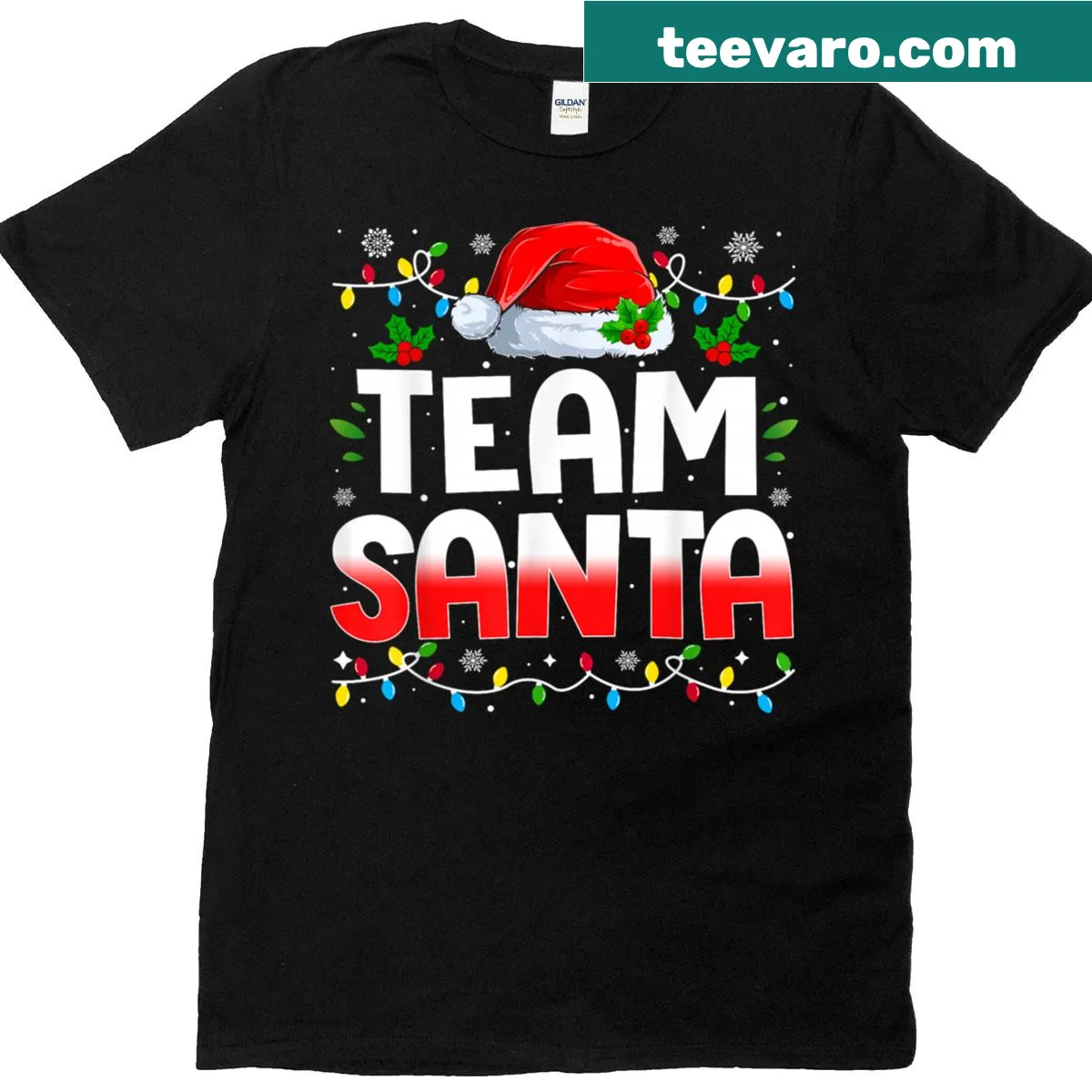 Funny Team Santa Claus Christmas t-shirt for family gatherings — on a men's t-shirt