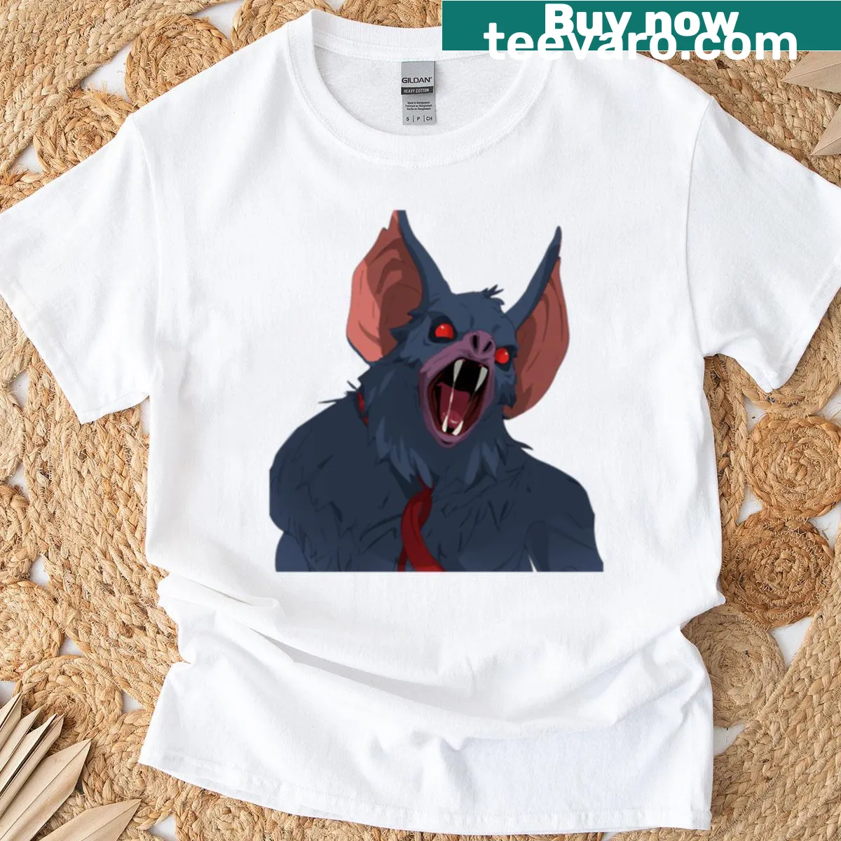 Graphic of 'The Angry Sonar' on an oversized humorous t-shirt — on a men's t-shirt