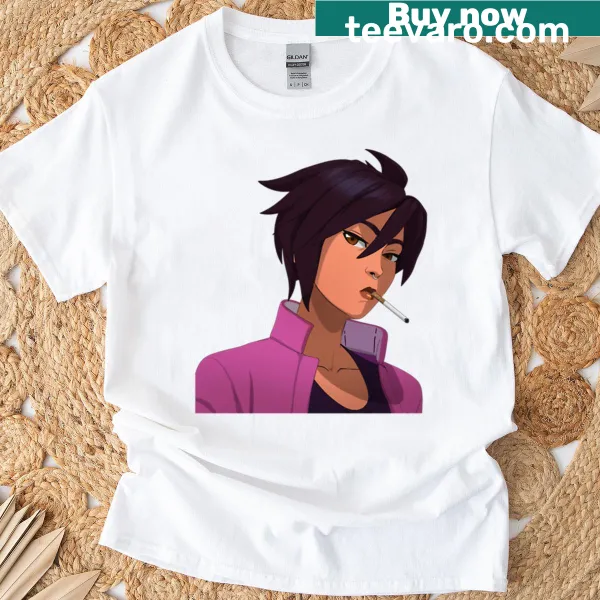 Illustrated 'The Invisigal' graphic on a playful gaming-themed T-shirt.