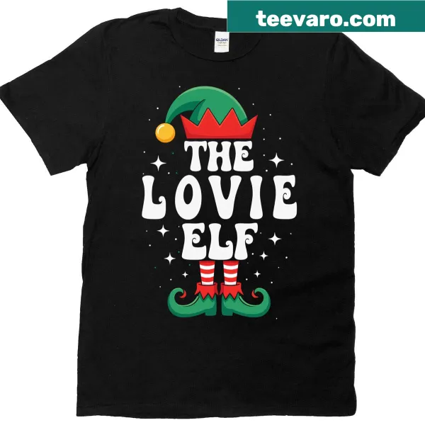 Funny cartoon elf T-shirt for family matching at Christmas