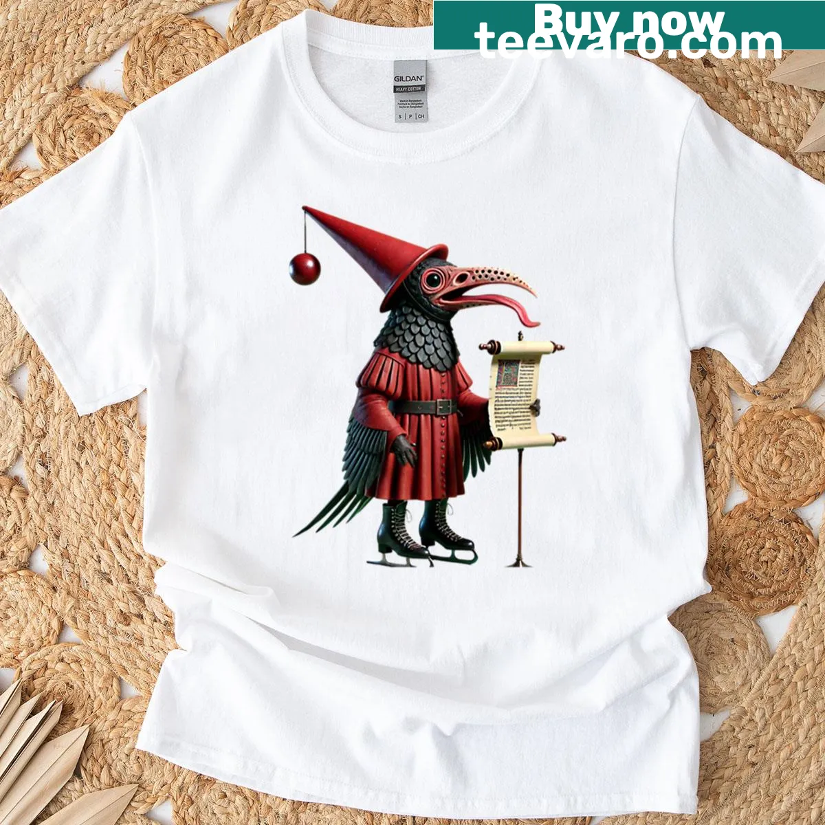 Illustration of Todd Snider with a playful train song theme — on a men's t-shirt