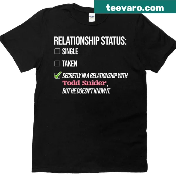 Illustrated T-shirt with humorous relationship themes inspired by Todd Snider