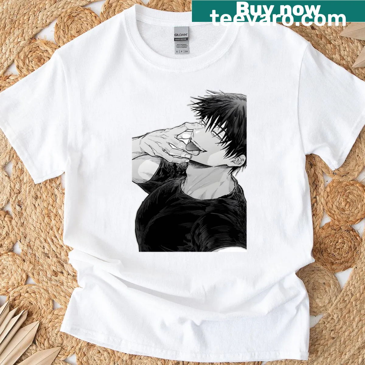 Toji Fushiguro illustration T-shirt for anime fans — on a men's t-shirt