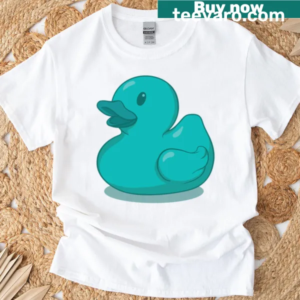 Playful multiverse duck design on a t-shirt