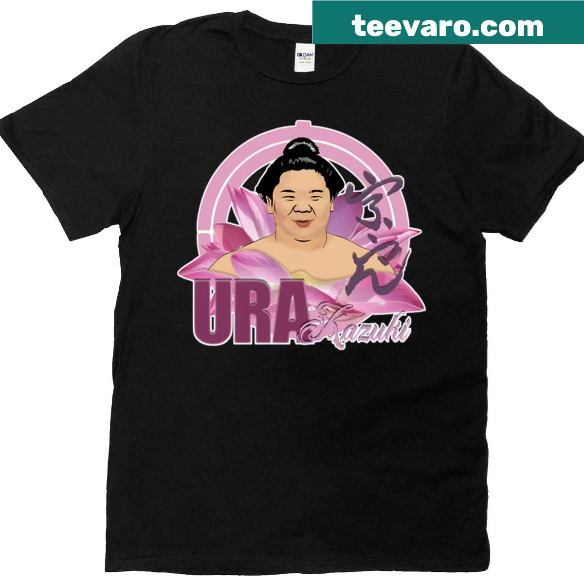 Illustration of a sumo wrestler on a t-shirt celebrating Japanese culture — on a men's t-shirt